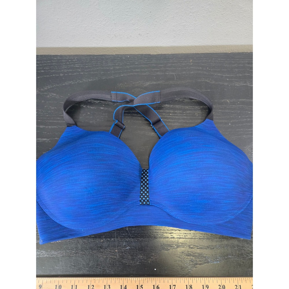 Maidenform Sport Blue Space Dye Mesh Back Convertible Strap Bra DM7992 38D